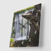 Wasserfall-Fokussierte Wall-Uhr Quadratische Wanduhr (Winkel)