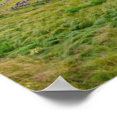 Wasserfall Fossarrett, Island Poster (Ecke)