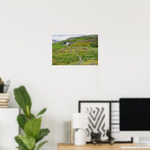Wasserfall Fossarrett, Island Poster (Heimbüro)