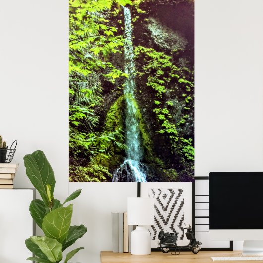 "Wasserfall" Foto Poster (Heimbüro)
