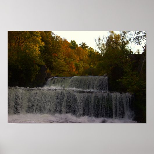 Wasserfall-Foto-Poster Poster (Vorne)