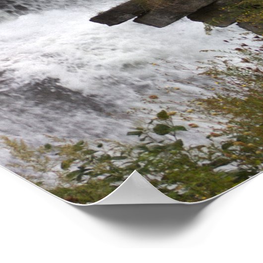 Wasserfall-Foto-Poster Poster (Ecke)