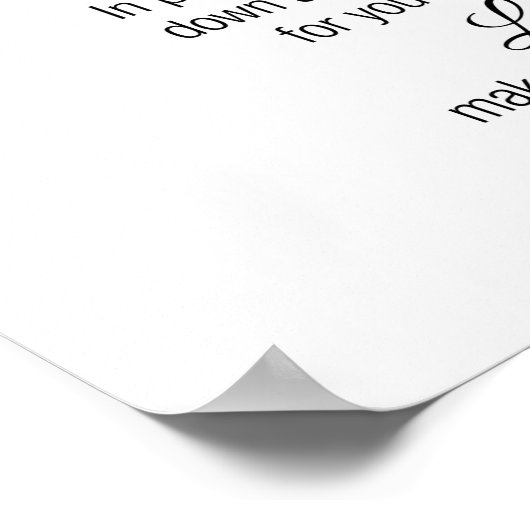 Wasserfall Foto Psalm 4:8 Friedenspender Poster (Ecke)