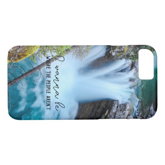 Wasserfall-Fotogeschenk mit lustigem Zitat Case-Mate iPhone Hülle (Rückseite (Horizontal))