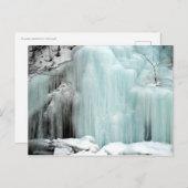 Wasserfall, gefroren, blau postkarte (Vorne/Hinten)