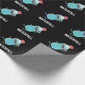 Wasserfall Gewitter Wasserpuppe Dunkel BG Geschenkpapier (Ecke)
