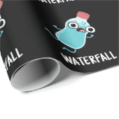 Wasserfall Gewitter Wasserpuppe Dunkel BG Geschenkpapier (Rolleneckpunkt)