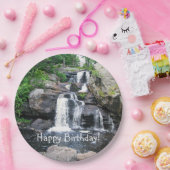 Wasserfall glücklich Geburtstag Pappteller (Party)