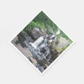 Wasserfall glücklich Geburtstag Serviette (Ecke)