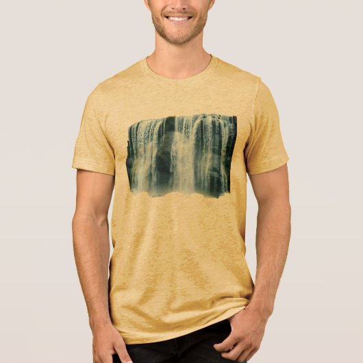 Wasserfall Grafik Bella+Leinwand Tri-Blend Shirt (Vorderseite)