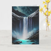 Wasserfall Grafikkarte Karte (Gelbe Blume)