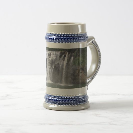 Wasserfall Grau / Blau 22 oz Stein Bierglas (VorderseiteRechts)
