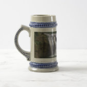 Wasserfall Grau / Blau 22 oz Stein Bierglas (Links)