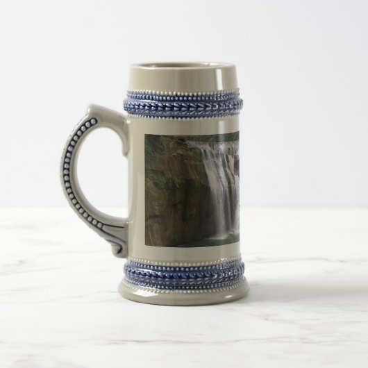 Wasserfall Grau / Blau 22 oz Stein Bierglas (Links)