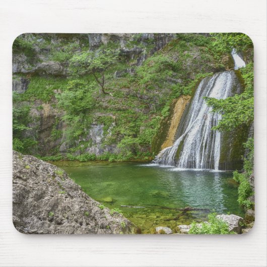 Wasserfall "Grüne Natur" Mousepad (Vorne)
