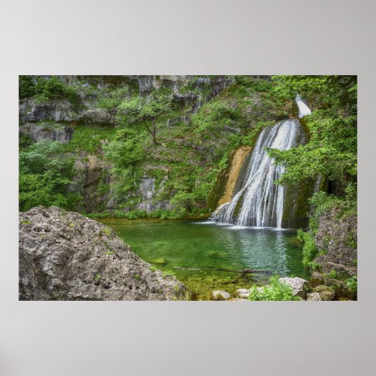 Wasserfall "Grüne Natur" Poster (Vorne)
