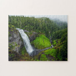 Wasserfall-Grünlandschaft Puzzle
