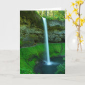 Wasserfall-Grußkarte Karte (Gelbe Blume)