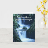 Wasserfall - Grußkarte Karte (Gelbe Blume)