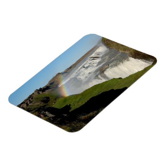 Wasserfall Gullfoss im Sommer Magnet (Linke Seite)