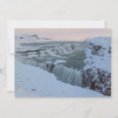Wasserfall Gullfoss in Island Einladung (Rückseite)