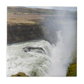 Wasserfall Gullfoss - Südwesten Islands Fliese (Vorderseite)
