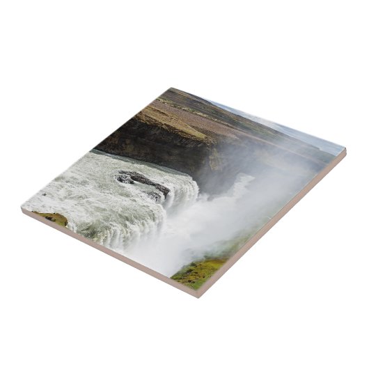 Wasserfall Gullfoss - Südwesten Islands Fliese (Seite)