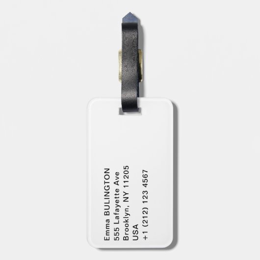 Wasserfall Gullfoss - Südwesten Islands Gepäckanhänger (Rückseite vertikal)