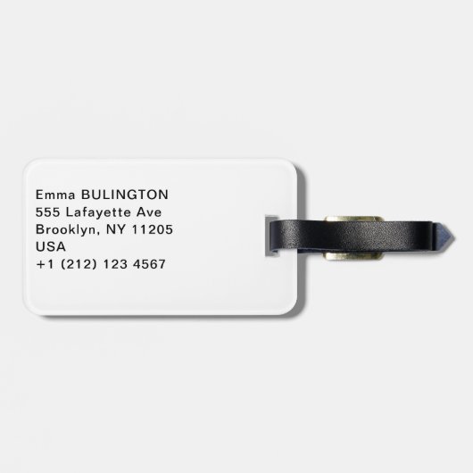 Wasserfall Gullfoss - Südwesten Islands Gepäckanhänger (Rückseite horizontal)