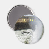 Wasserfall Gullfoss - Südwesten Islands Magnet (Vorderseite/Rückseite)