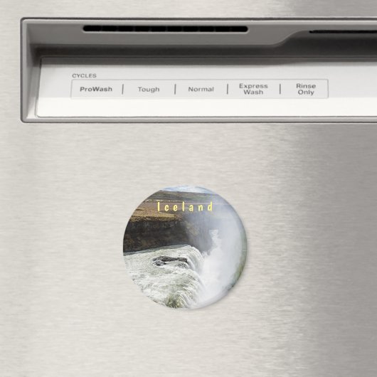 Wasserfall Gullfoss - Südwesten Islands Magnet (In Situ (Geschirrspüler))