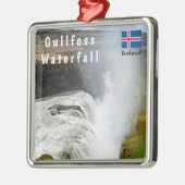 Wasserfall Gullfoss - Südwesten Islands Ornament Aus Metall (Links)