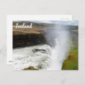Wasserfall Gullfoss - Südwesten Islands Postkarte (Vorne/Hinten)
