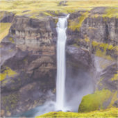 Wasserfall Haifoss, Island Aufkleber (Vorderseite)