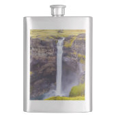 Wasserfall Haifoss, Island Flachmann (Vorderseite)