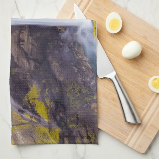 Wasserfall Haifoss, Island Geschirrtuch (Viertel Falte)