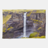 Wasserfall Haifoss, Island Geschirrtuch (Horizontal)