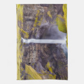 Wasserfall Haifoss, Island Geschirrtuch (Vertikal)