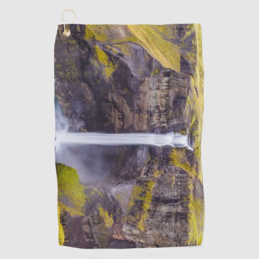 Wasserfall Haifoss, Island Golfhandtuch (Vorderseite)