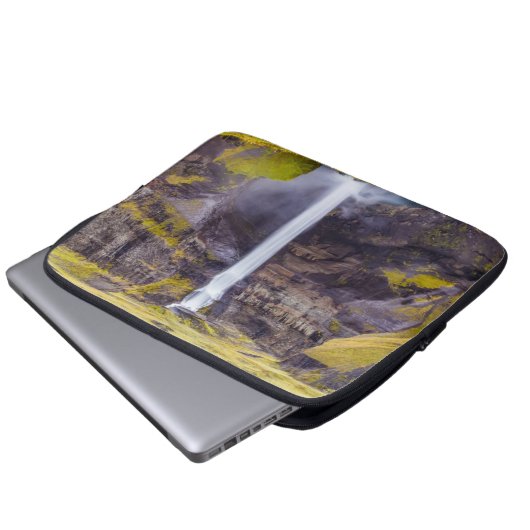 Wasserfall Haifoss, Island Laptopschutzhülle (Vorne Knopf)