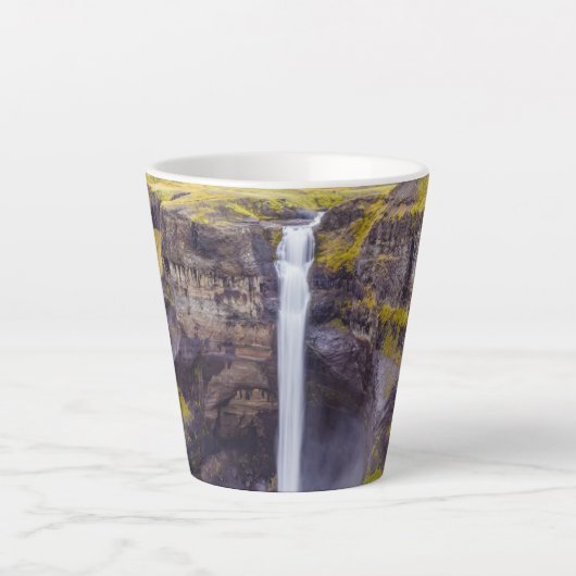 Wasserfall Haifoss, Island Milchtasse (Vorderseite)