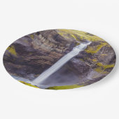 Wasserfall Haifoss, Island Pappteller (Schrägansicht)