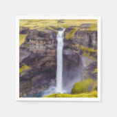 Wasserfall Haifoss, Island Serviette (Vorderseite)