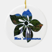 Wasserfall Hibiskus Hawaiianische Ornamente (Hinten)