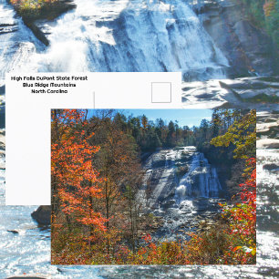 Wasserfall High Falls DuPont State Forest Herbst Postkarte
