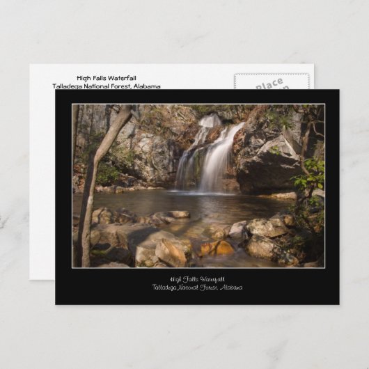 Wasserfall Hochfälle Nationalwald Talladega Postkarte (Vorne/Hinten)