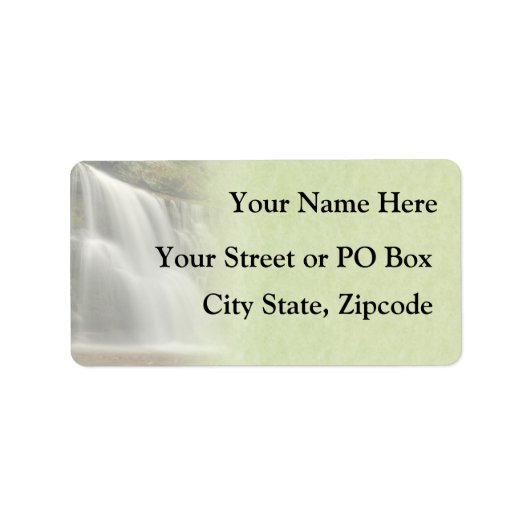 Wasserfall-Hochzeit Adressaufkleber (Vorne)