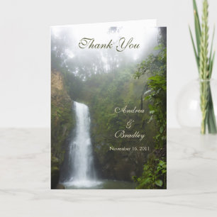 Wasserfall Hochzeit Danke Karte