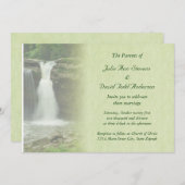 Wasserfall-Hochzeit Einladung (Vorne/Hinten)
