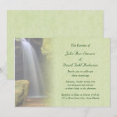 Wasserfall-Hochzeit Einladung (Vorne/Hinten)